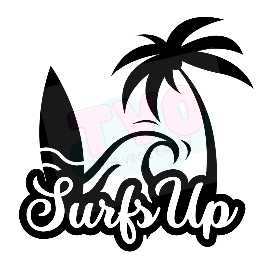 Surfs-Up-DIE CUT Hawaiian VINYL STICKER