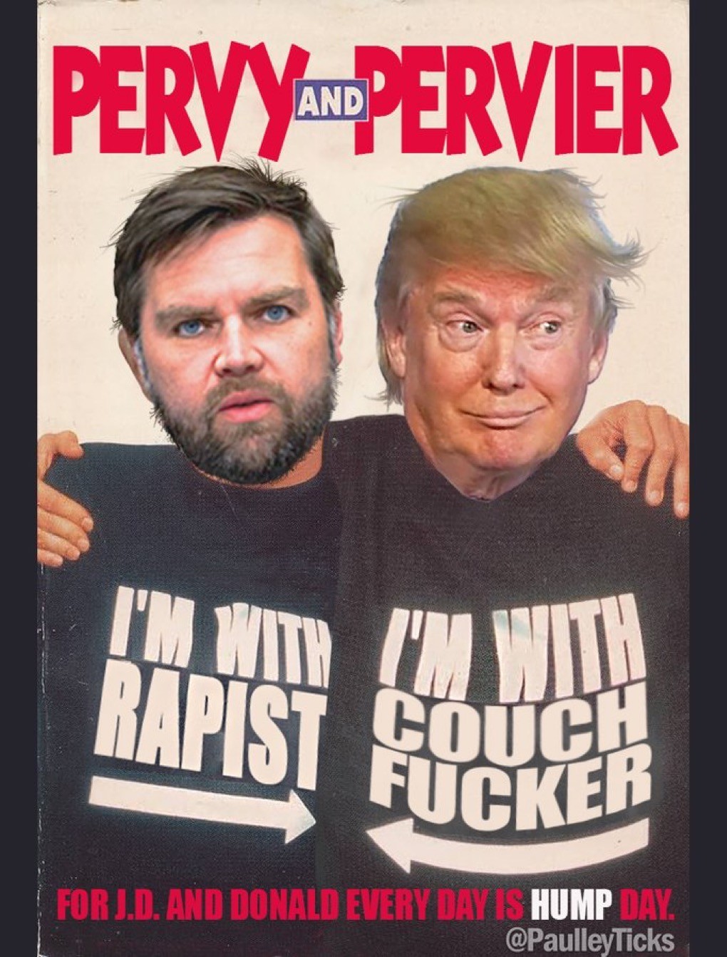 TRUMP VANCE COUCH PERV STICKER