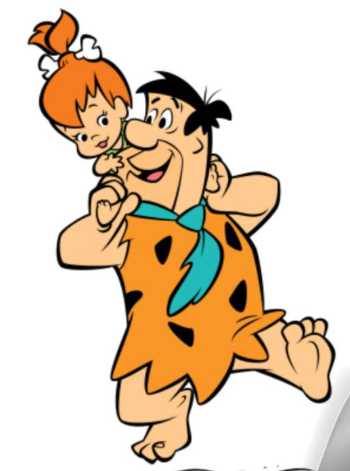 The Flintstones Fred & Pebbles Flintstone Sticker