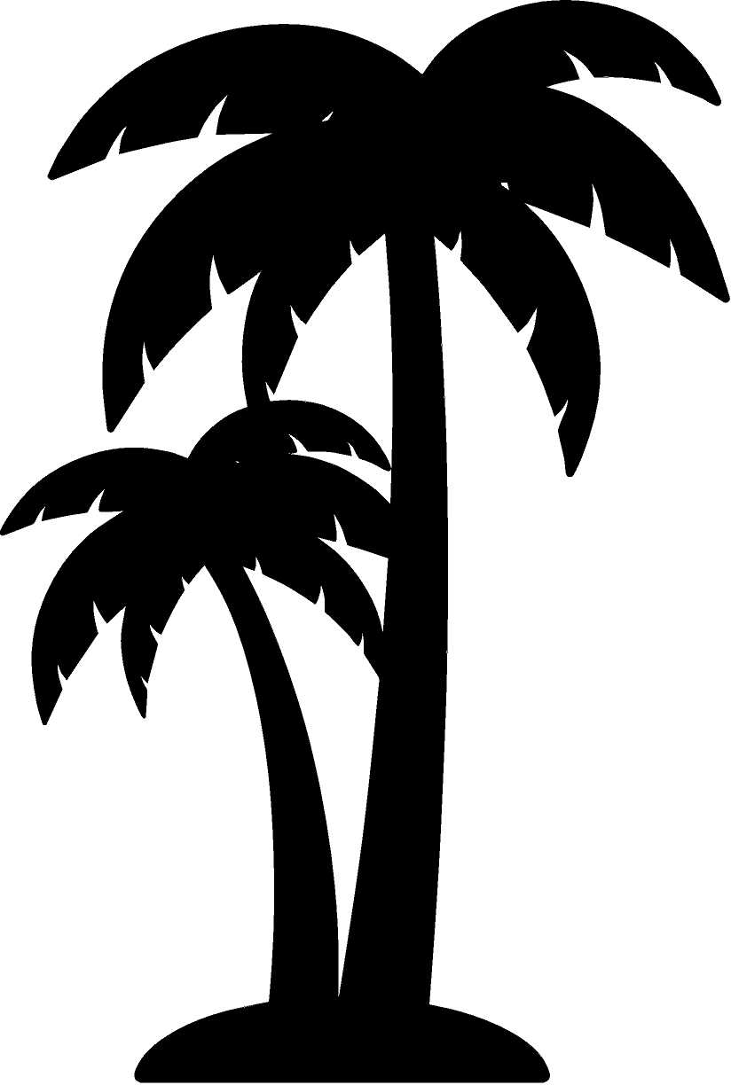 palm tree diecut Hawaiian decal 69