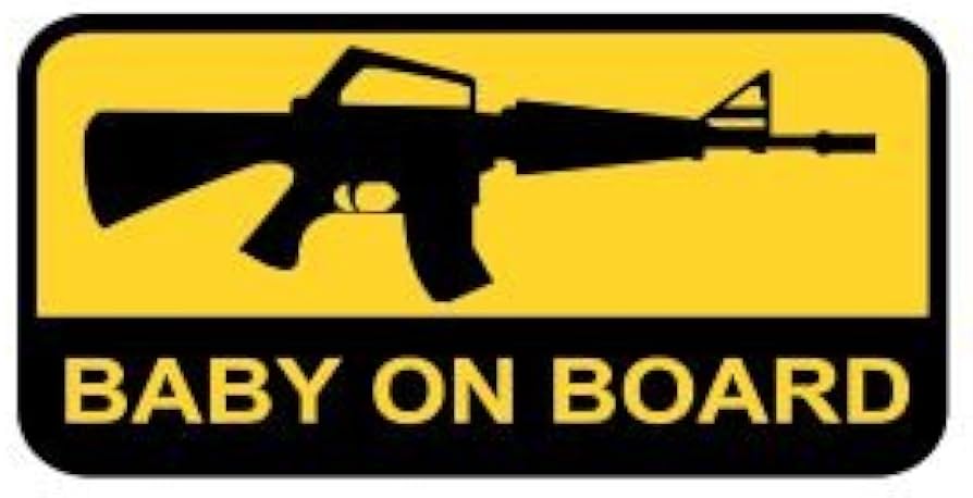 baby on board GUN CONTROL sticker