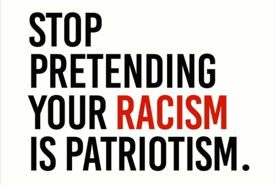 stop_pretending_racism_is_patriotism_sticker