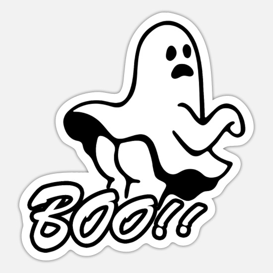 funny ghost BUTT BOO Sticker