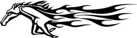 a vinyl horse car or wall decal 17 RIGHT