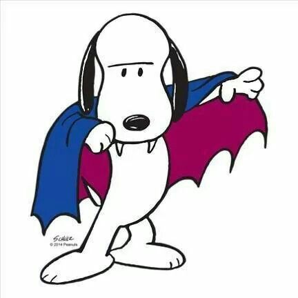 Charlie Brown Peanuts Gang Sticker VAMPIRE SNOOPY