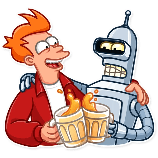futurama tv show cartoon bender sticker 17