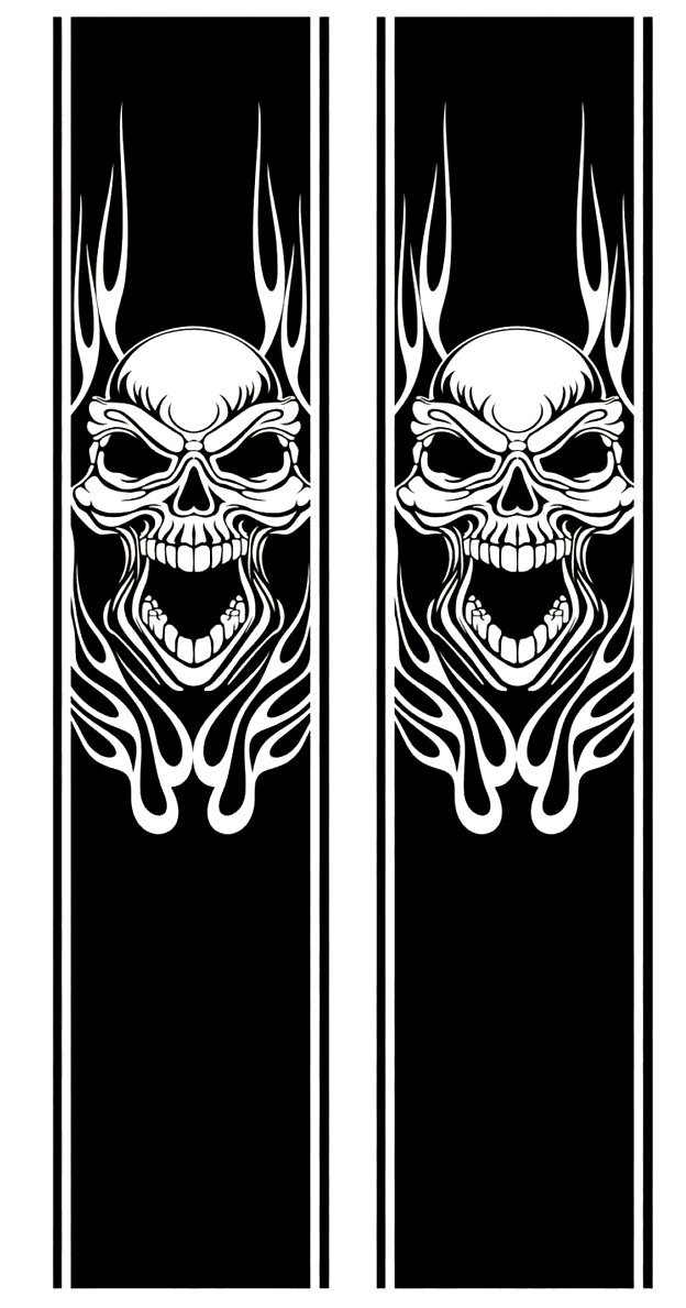 SKULL Tribal Flames COMBO KIT