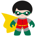 superhero robin emoji