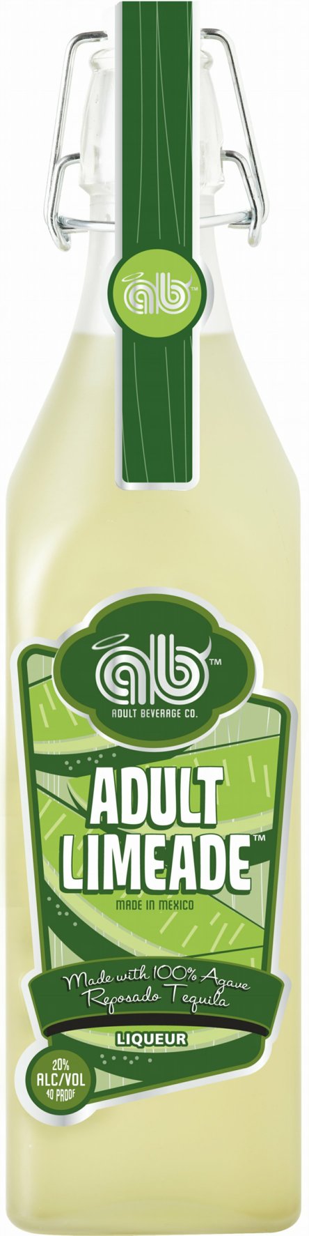 Adult Limeade Tequila Bottle Shaped Sticker