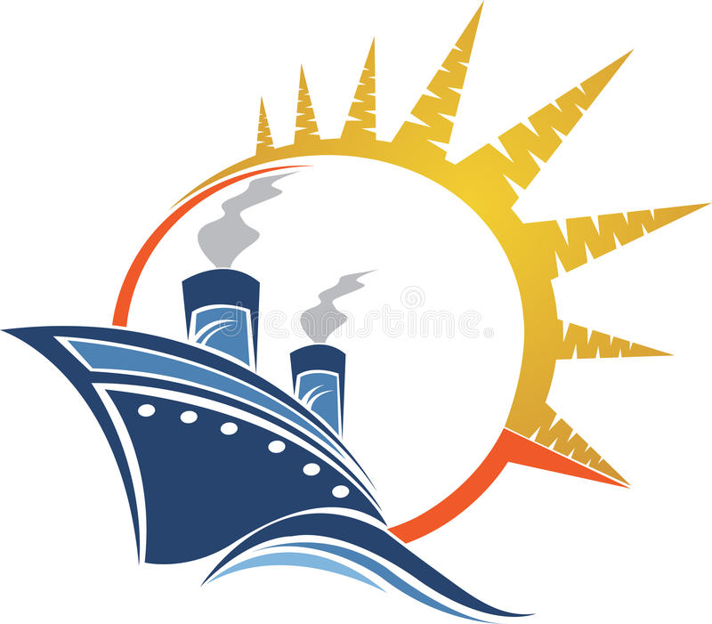 CRUISE SHIP LOGO SUNBURST STICKER