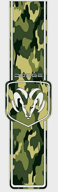 DODGE FILLS Truck bed Stripe 3 Green Camo