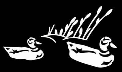 Ducks on the Water Vinyl Hunting Sticker