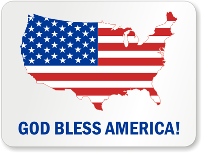 God Bless America Parking Sign