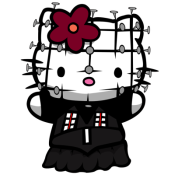 HELLO K HELLRAISER PINHEAD STICKER