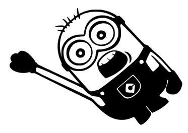 Minion Hand Up Die Cut Car Decal