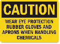 Wear Eye Protection Caution Sign
