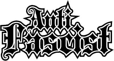 anti fascist b&w sticker