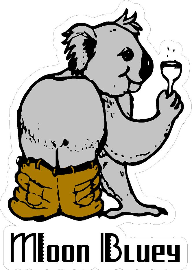 KOALA MOON BLUEY STICKER