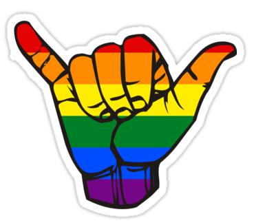 PRIDE SHAKA HAND LGBTQ STICKER