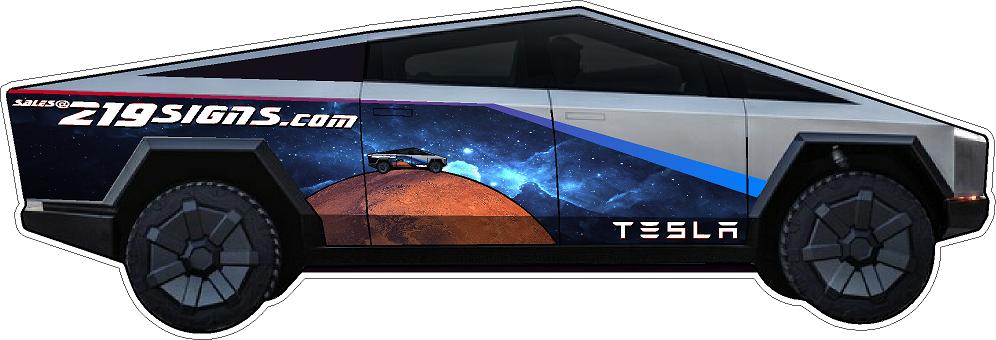 219 CYBERTRUCK TESLA STICKER right