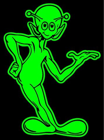 Alien Printed on White Decals 1