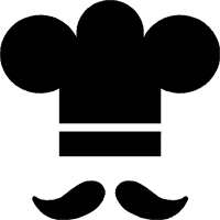 Chef Sticker with Mustache Decal