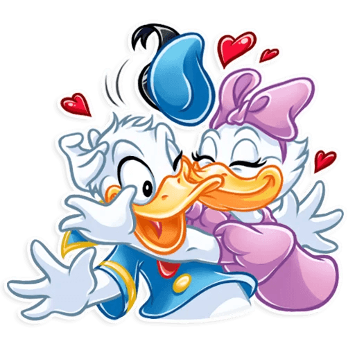 donald duck daisy duck disney cartoon sticker 22