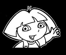 Dora Waving Decal Sticker
