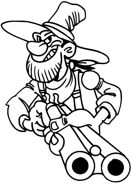 hillbilly-drawing-SHOTGUN REDNECK DECAL