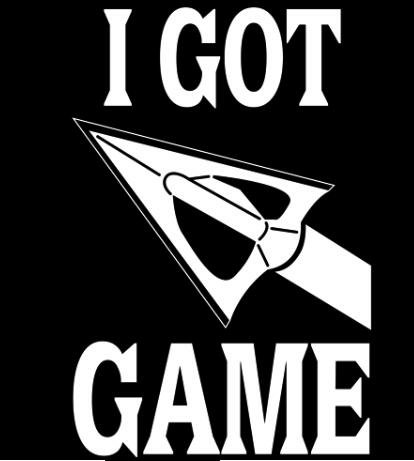 I Got Game Vinyl Sticker comes in Black White or Custom colors