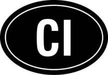 Ivory Coast Oval Sticker