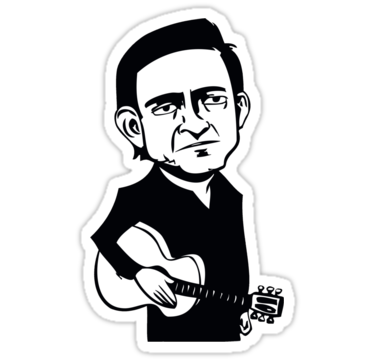 johnny cash sticker