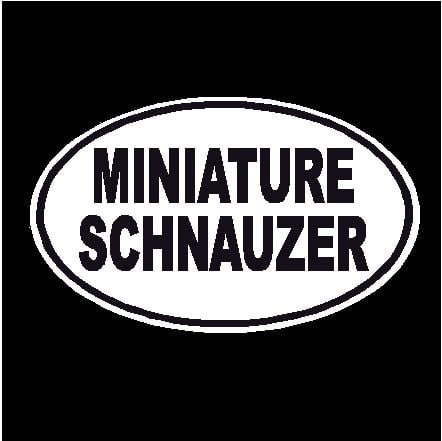 Miniature Schnauzer Oval Decal
