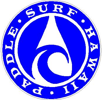 Paddle Surf Hawaii Color Sticker