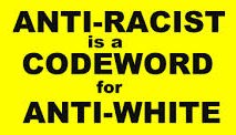 anti racist anti white sticker 2