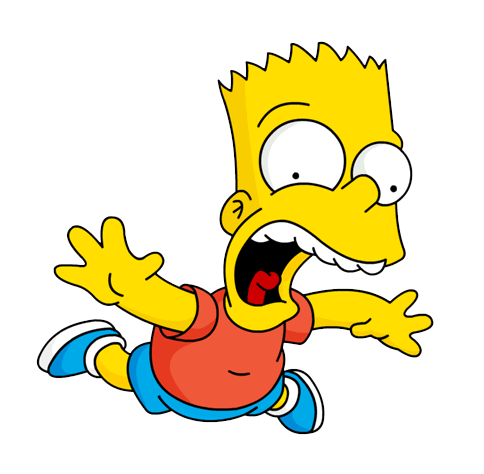 BART SIMPSON FALLING STICKER