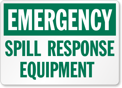Emergency Chemical Hazard Sign