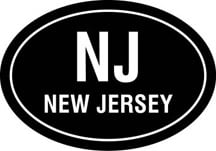 New Jersey Oval Decal