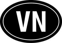 South Vietnam Oval Euro Sticker