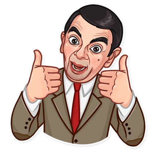 mr bean show funny car sticker 3