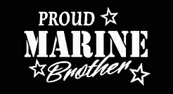 PROUD Military Stickers MARINE BROTHER