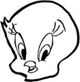 Tweety Bird Sticker Head