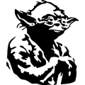 yoda sticker-star-wars-yoda-die cut decal