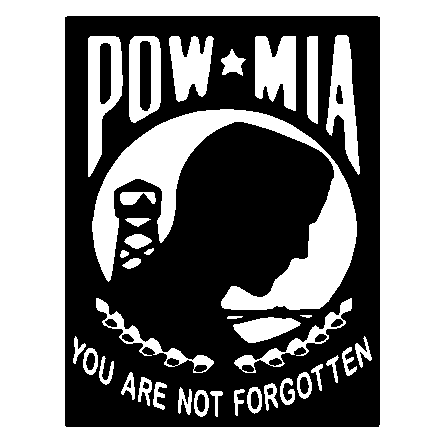 POW MIA vinyl sticker