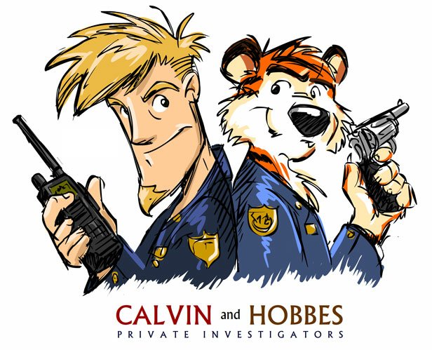 Calvin and Hobbes Rectangular Color Stickers 06