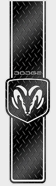 DODGE FILLS Truck bed Stripe 5 Black Diamondplate