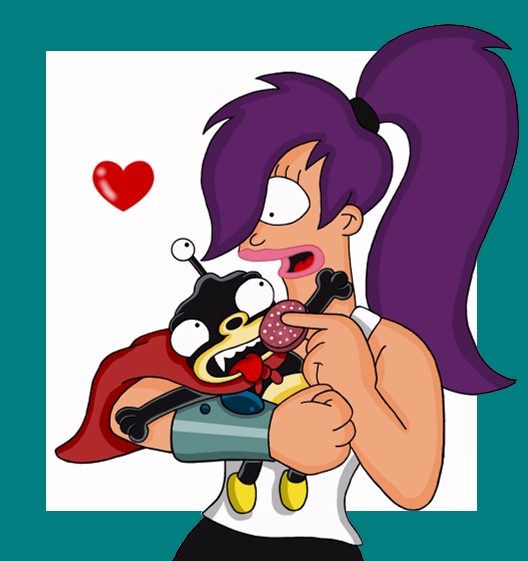 Leela and Nibbler Sticker