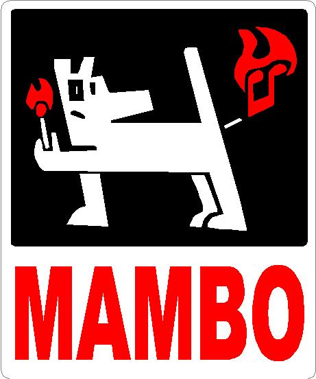 MAMBO Farting Dog Color Music Decal 2