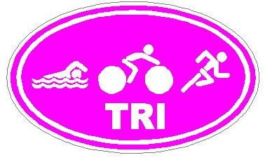 Oval Running Decals TRI Sticker X