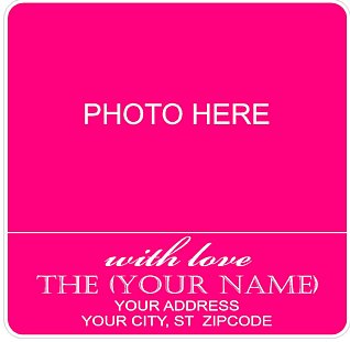 Photo Address Sticker - WITH LOVE